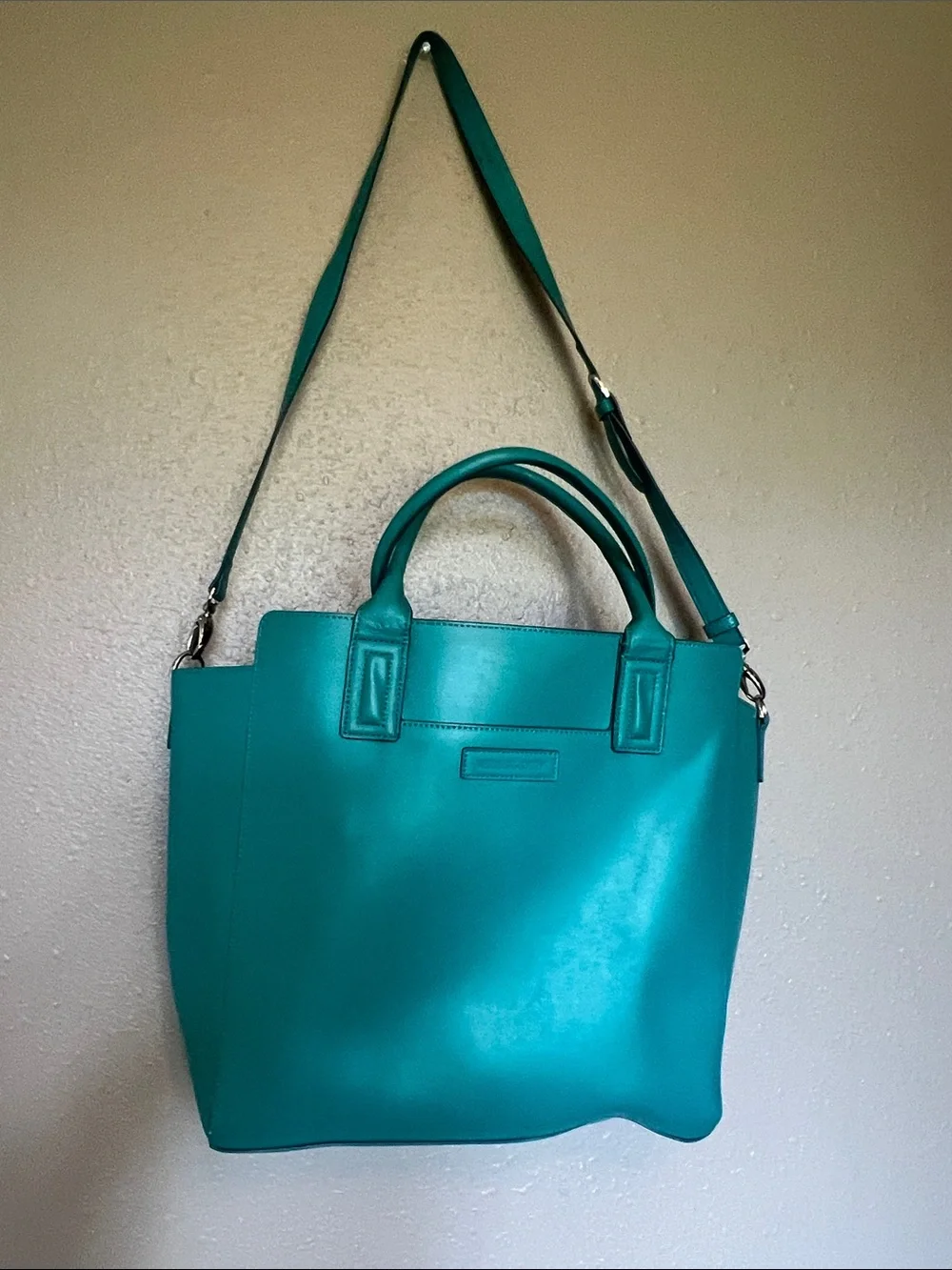 Vera Bradley Teal Tote with Removable Shoulder Strap